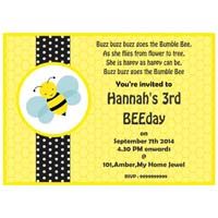 Bumble Bee birthday theme Rectangular Invitations